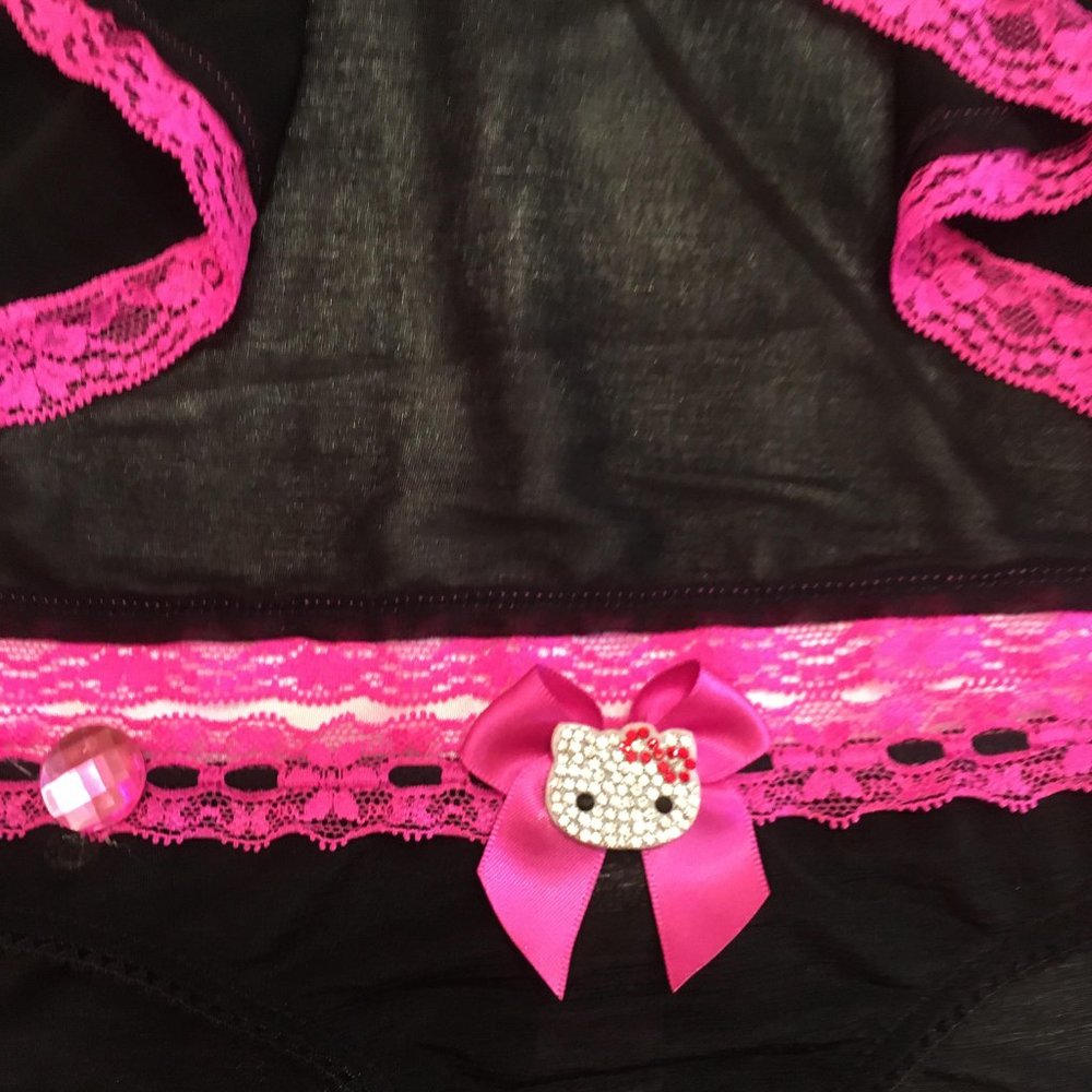 ADORABLE baby doll hello kitty  lingere set and matching necklace set! - Picture 14 of 17